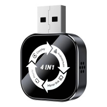4in1 Wireless Carplay Adapter AI Box Airplay/Mirror Link/Carplay/Android Auto USB Dongle Wired Carplay to Wireless A