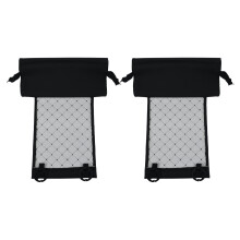 2X Auto Sitz Leder Beinpolster UnterstüTzung VerläNgerung Matte Weiche FußStüTze Bein Leder Kissen Knieschoner Memory Universal Schwarz