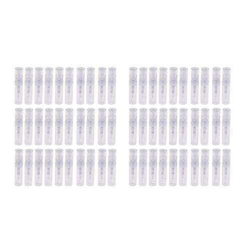 Transparent 2 ML Spray Plastic Bottle Spray Perfume Empty Sample Bottle Suitable for Travel Party 120Pcs 1