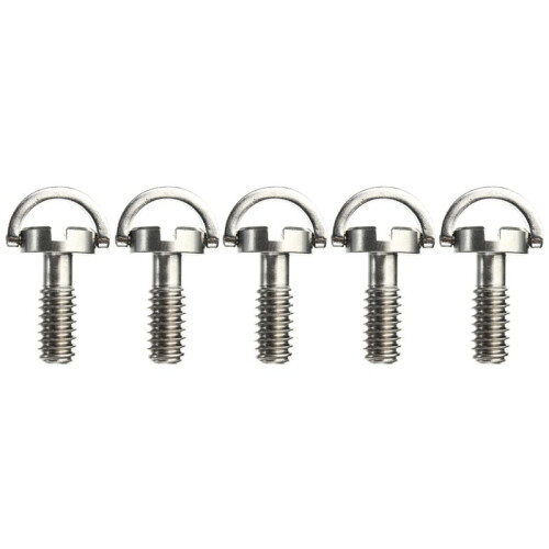 5X Long 1/4 inch D- Screw Stainless Steel For Camera Tripod Quick Release Plate Silver