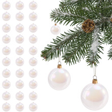 Christmas Iridescent Ornaments,Bubble Hanging Ornaments Balls,Christmas Rainbow for Party,Wedding 30PCS 2.36 Inch