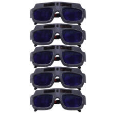 5pc Solar Powered Auto Darkening Welding Mask Helmet Goggles Glasses Arc Anti-shock Lens For Eye Protection