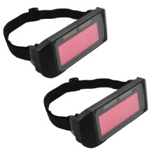 2X SamośCiemniająCy HełM Spawalniczy DIN11 TrwałA Automatyczna Zmiana śWiatłA Przeciwodblaskowe Oczy Shied Goggle Okulary Maski Autos Odcienie