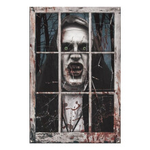 Halloween Blutige Nonnen Geistergesicht Stoff Fensterdekoration Gemälde BYJC001