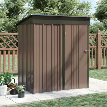 Garden Sanctuary 3x5.2ft Zinc Steel Metal Garden Shed
