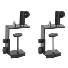 2X Tung Klämma för Skrivbordsbordsmontering för Mikrofonarmstativ Hållare för Skrivbordslampa med 1/4-Adapter