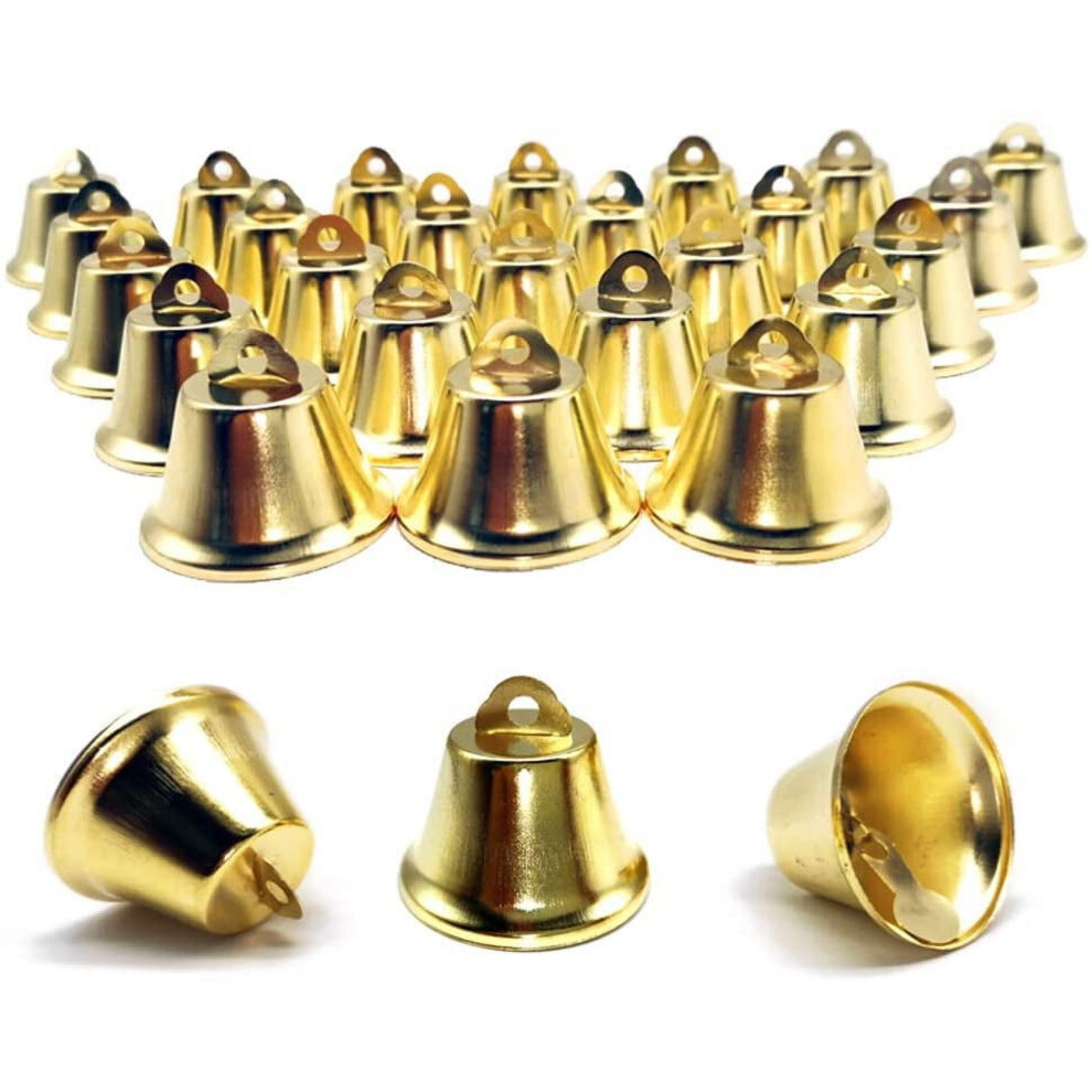 (50Pcs, Golden) Small Bells Jingle Bells Vintage Bells For Hanging Christmas Wind Chimes Making Dog Training Doorbell Wedding Decor, 50Pcs 6248875843320