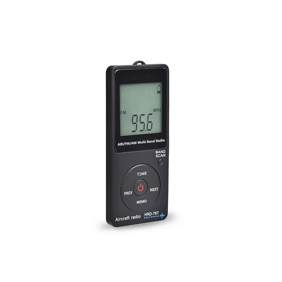 Hrd-767 Pocket Radio Aircraft Band Receiver Portable Radios Lcd Display Lock Button Fm/Am/Air Radio With Earphone 6033968109236