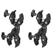 2X Ulanzi Super Clamp Dubbele Camera Klem R096 Krabtang Clip Beugel voor Fotostudio Lampstandaard, Fotografie Reflector