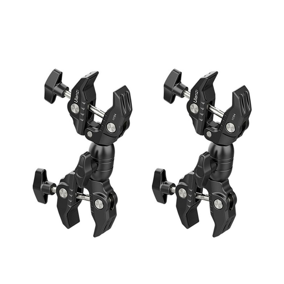 2X Ulanzi Super Clamp Double Camera Clamp R096 Crab Plier Clip Bracket For Photo Studio Stand Light 6131180428637