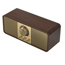 Portable Retro FM Radio Wooden Radios Receiver Wireless Hi-Fi Stereo Speakers Support TF Card/U Disk/Aux A