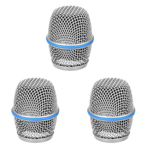 3X Microphone Replacement  Steel Mesh Handheld Microphone Grill Mesh  for Beta87A