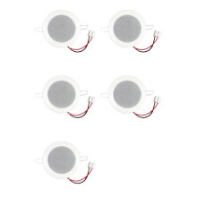 5X Bathroom 3Inch 8Ohm 6W Passive Ceiling Speaker Moisture-Proof in-Ceiling Speaker Sound Quality Background