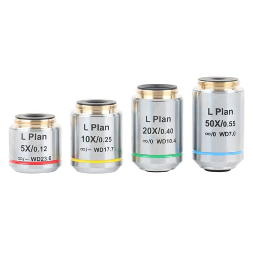 Long Working Distance Metallurgical Microscope Plan Achromatic Objective Lens RMS Thread Interface 20X 1