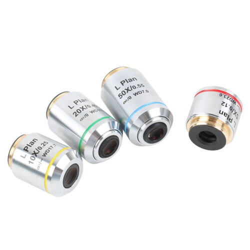 Long Working Distance Metallurgical Microscope Plan Achromatic Objective Lens RMS Thread Interface 20X 2