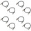 Wireless Microphone Antenna Extension Cable 2ft with BNC Connector, 8-Pack for Rack Mount Systems 1