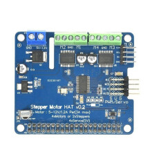 Motor Paso A Paso HAT V0.2+Placa de ExpansióN de Robot Paso A Paso/Motor/Servo para Raspberry Pi 3B/3B+