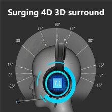 2X Gaming Headset 7.1 Stereo Surround Bass Hörlurar RGB Active Noise Reduction Hörlurar Spelhörlurar med Mikrofon