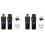 2X Convertitore per Microfono Wireless UHF XLR Ricaricabile Trasmettitore e Ricevitore Microfono per Microfoni Dinamici 0V 1