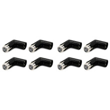 8Pcs 3Pin XLR Angle Adapter Adjustable Male to Female XLR 90 Degree Adapter 3-Pin Nickel Plating Connector for Audio
