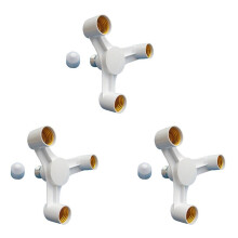 3X 3In1 E27 to E27 Extended LED Lamp Bulbs Socket Splitter Adapter Holder High Quality for Photo Studio Photography