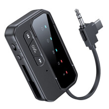 New Type-C/3.5mm Aux 5.4 Audio Receiver Transmitter Wireless Stereo Music Adapter with Mic for Car TV Speaker