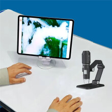 50X-1600X HD Wifi Digital Microscope Electronic Microscopes for Mobile Repair Adjustable Stand 8LED for Android/IOS