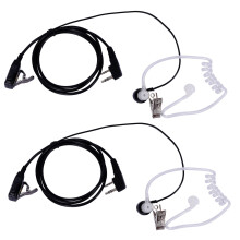 2X 2 Pin Covert Acoustic Air Tube Mic Microphone Earphone Earbud Headset Earpiece Headphone For