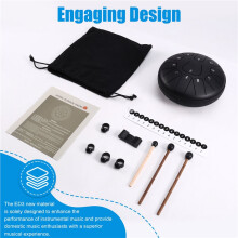 Steel Tongue Drum 6 Inch 11 Notes D Tones Glucophone Ethereal Drum Music Drum Tongue Drum Percussion Instrument