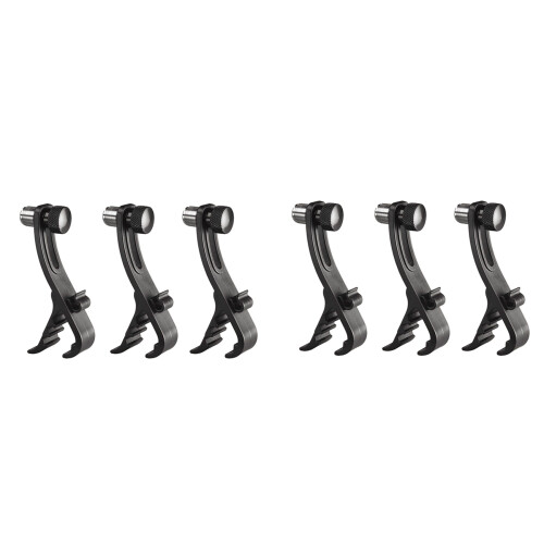 6 Pcs Adjustable Clip Drum Clip Shockproof Mount Microphone Clamp Drum Mount Microphone Holder Accessories