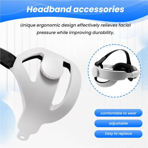 VR Headset Strap for  Quest 3 Adjustable Enhanced  Cushion Wearing  Strap for  Quest 3 1