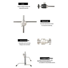 5 Inch Adjustable MiniC-Stand Tripod Multi-Functional Universal Lamp Stand for Live Broadcast Light