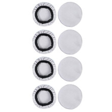 4 Paia di Copriauricolari Elastici da 8 cm, Copriauricolari Igienici, Elastici e Lavabili, Grigi