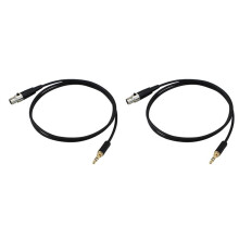 2pcs 3.5mm Jack to 3Pin  XLR Female for BM800 PC Headphone Mixer Microphone Stereo Camera Amplifier 0.5M