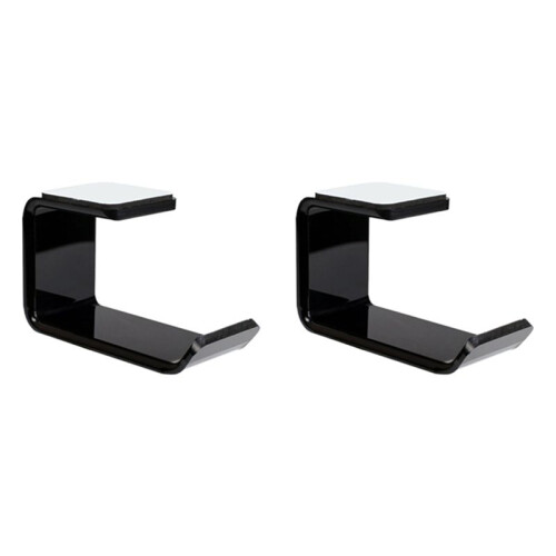 2X Acrylic Headphone Bracket Wall Mounted Headset Holder Desk Display Stand Bracket Hanger Headphone