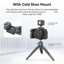 Noise-Reduction Windsheild Made of Nylon and Fiber, with Cold Shoe Adapter and Rubber Cushions for Z 30-3859