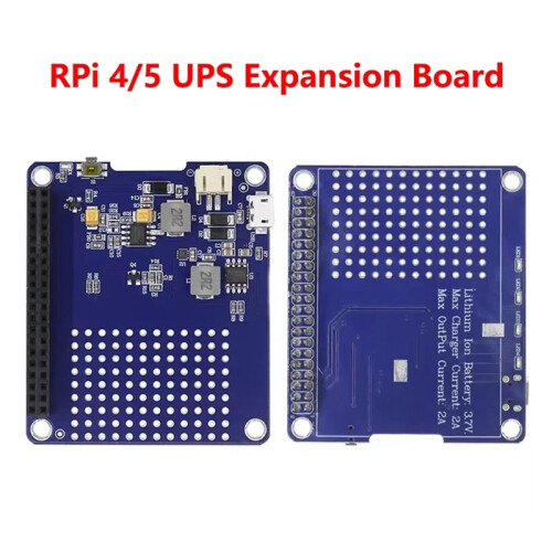 For Raspberry Pi 4/5 UPS Extension Board Uninterruptible Power Supply HAT Lithium Battery Module Without Battery 2
