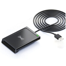 2-in-1 Contact + NFC Card Reader PC-Linked Dual-Interface Card Reader/Writer Contact PCSC Card Reader