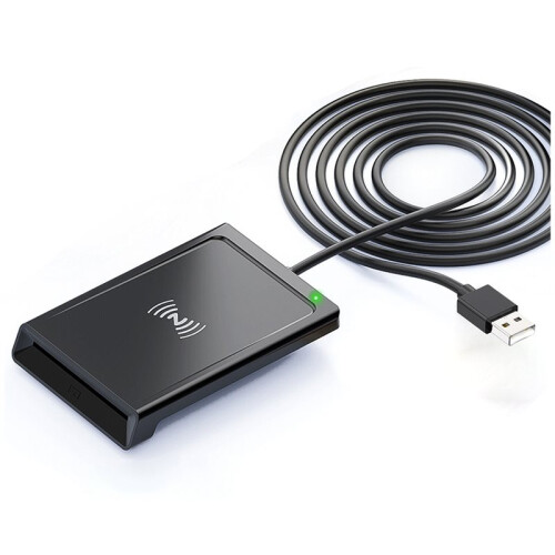 2-in-1 Contact + NFC  Card Reader PC-Linked Dual-Interface  Card Reader/Writer Contact PCSC  Card Reader
