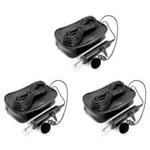 3X Mikrofon 6,5 mm do Saksofonu Erhu Instrument Muzyczny do Skrzypiec Ekologiczny Lavalier Lapel Micro