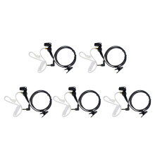 5X Auricolare Dritto Trasparente Solo Auricolare Flessibile Trasparente Auricolare da 3,5 mm Auricolare Mono Jack per Walkie-Talkie