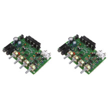 2X DX0809 Two-Channel Power Amplifier Board 60W Hi-Fi Stereo Audio Power Amplifier Volume Tone Control Board Kit
