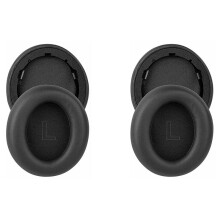 2 Pair Replacement Ear Pads for Soundcore Life Q30/Q35 Protein Leather Headphones Earpads(Black)