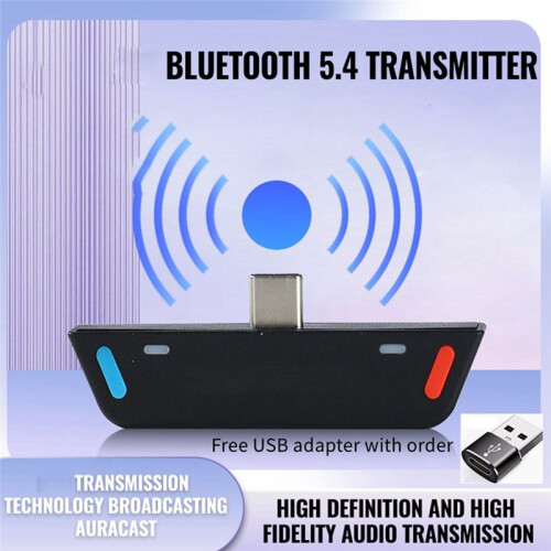 Type-C  5.4 Transmitter for Mobile/Game Player to Wireless Headphones Adaptive / LDAC / Low Latency 2