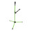 Grüner Fiberglas-Bogenständer, Recurve 10,9 oz 13