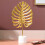 Handcrafted Iron Leaf Decor Sculpture with Stable Base, L 7
