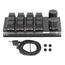 Multifunctional Shortcut Programmable Macro Keyboard Storage Function, One Handed Mechanical Gaming Keyboard Knob Function for Enhanced Productivity