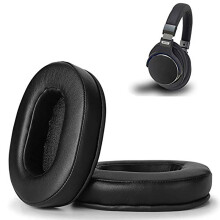 2pair Ear Cushions Memory Foam Earpads Cover Ear Pads for ATH M50X Fits M40X M30X M20 Brown & Black