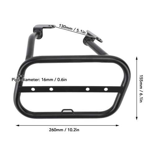 Iron Saddlebag Support Rack for Ducati Scrambler 1100 Pro 2017‑2023 1