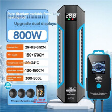 HAKAWIN Chauffage D'Aquarium 800 W Submersible avec Écran et Contrôleur LED Numérique pour Eau Douce et Eau de Mer, Prise Américaine
